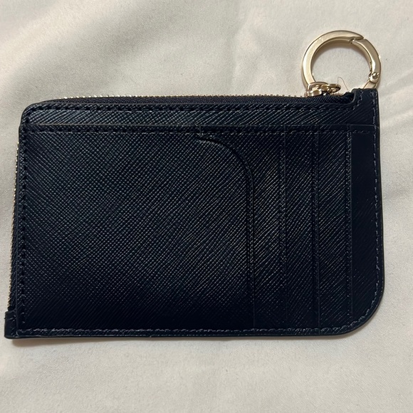 NWT- KATE SPADE MED ZIP CARD HOLDER- BLACK - Picture 2 of 4